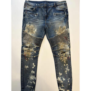 Embellish NYC Distressed Biker Skinny Jeans (Size 44x32)